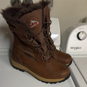 Northside Women's Brown Winter Boots with Faux Fur Lining